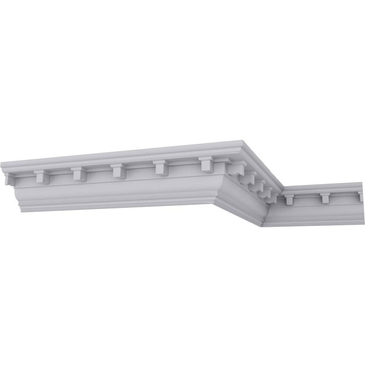 Ekena Millwork Dentil 4.5'' H x 96.13'' W x 3.75'' D Urethane Crown