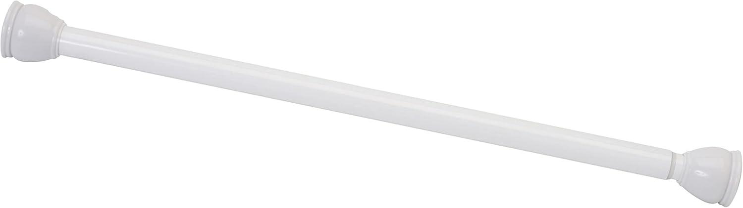 Zenna Home Rustproof Adjustable Tension Shower Curtain Rod, Adjusts from 26 to 76 Inches to Fit in Most Tubs and Showers, No Drilling Shower Rod, White