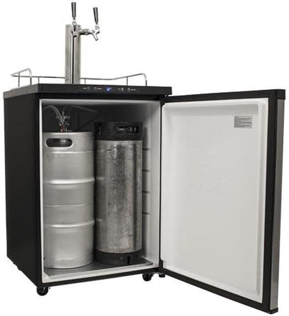 EdgeStar EdgeStar 5.6 Cubic Feet Dual Tap Freestanding Kegerator with Adjustable Temperature