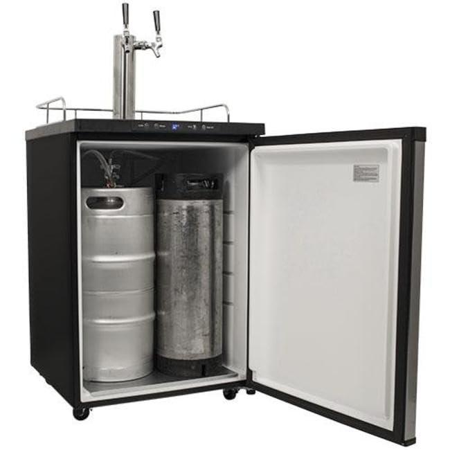 EdgeStar EdgeStar 5.6 Cubic Feet Dual Tap Freestanding Kegerator with Adjustable Temperature