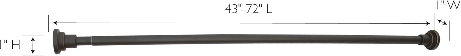 Design House Classic Adjustable Straight Tension Shower Curtain Rod for Bathroom