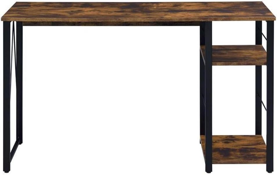 ACME Vadna Writing Desk in Weathered Oak and Black