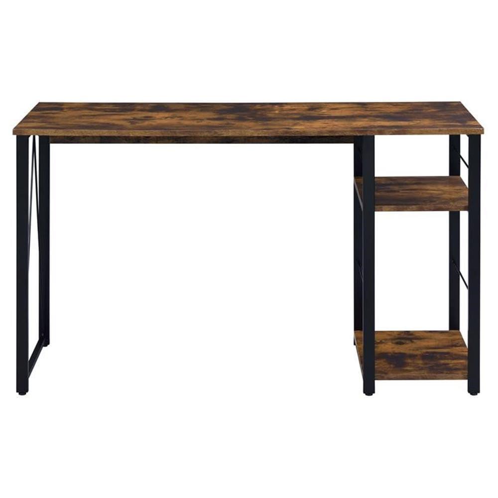 ACME Vadna Writing Desk in Weathered Oak and Black