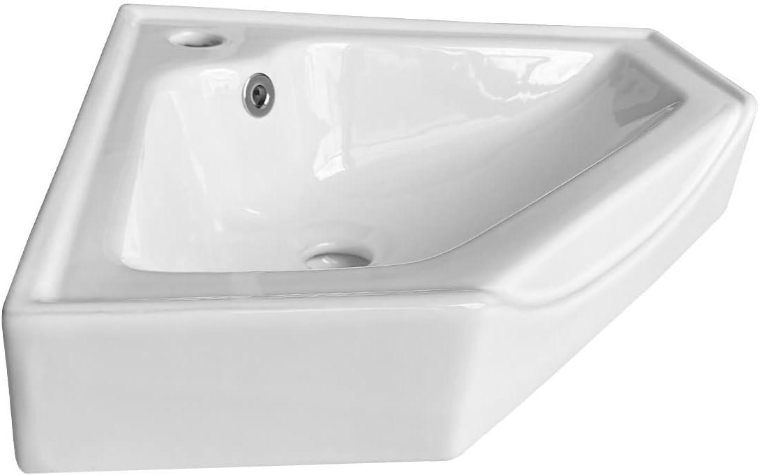 The Renovators Supply Inc. 17'' Gloss Vitreous China Specialty Bathroom Sink with Overflow