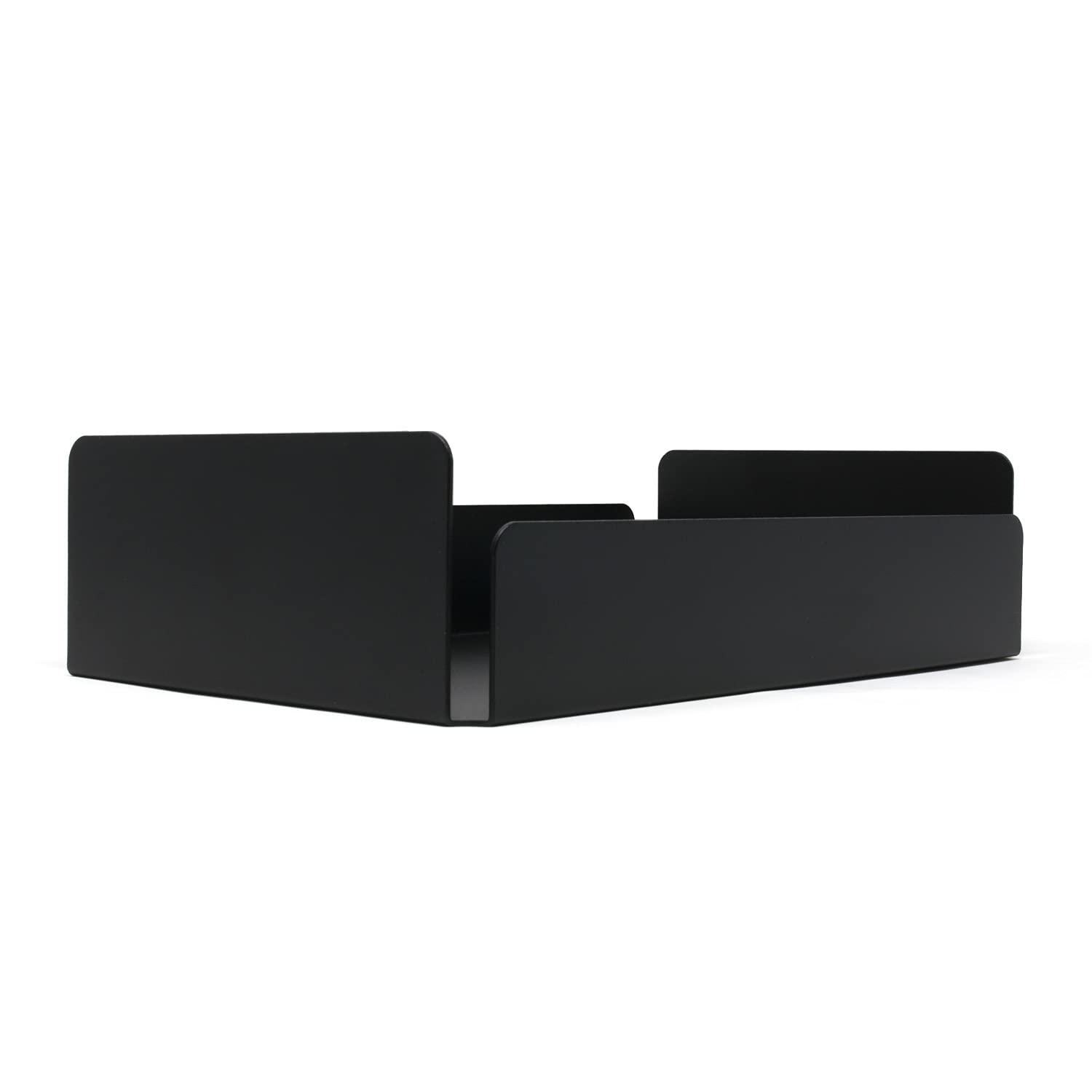 Modern Metal Tray Organizer for Bathroom Vanity Countertop Storage, Black
