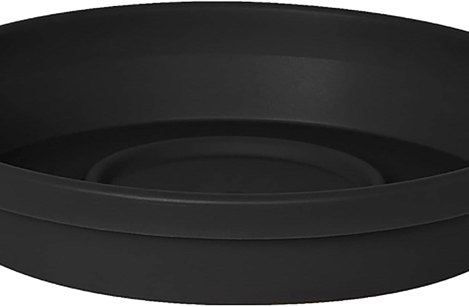 Bloem 20-in Terra Round Plastic Plant Saucer Tray - Black