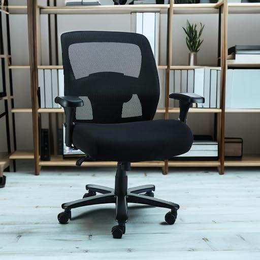 MyOfficeInnovations Mesh Big and Tall Chair Black 1680262