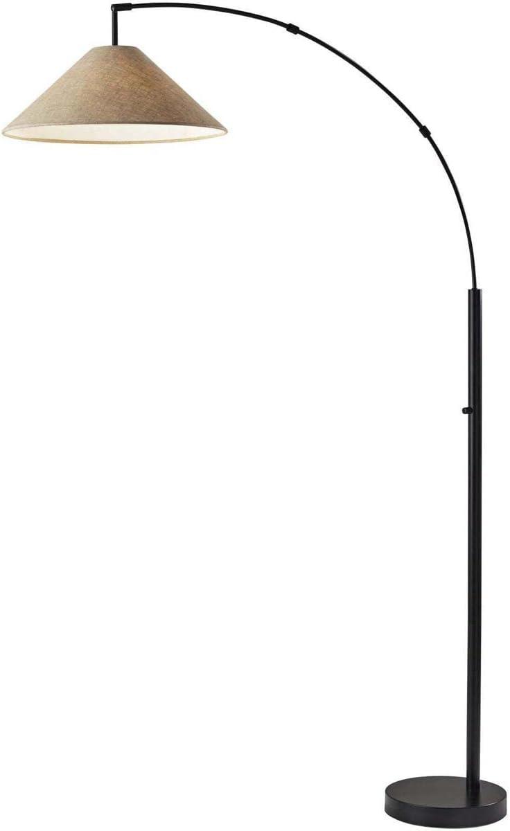 Braxton Modern Arc Adjustable Floor Lamp in Dark Bronze