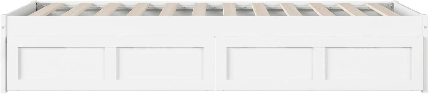 Queen Colorado Bed with USB Turbo Charger and 2 XL Drawers White - AFI: Mid-Century Modern, No Box Spring Needed