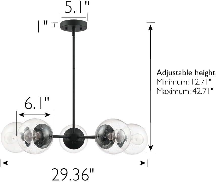 Design House Gracelyn 5-Light Chandelier in Matte Black