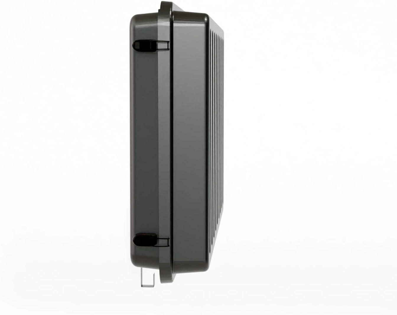 Black ABS Plastic Full-Motion Outdoor TV Enclosure with Wall Mount
