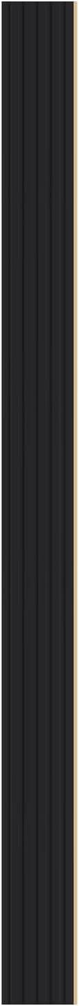 VEVOR Wood Slat Acoustic Panels, 8 PCS 96 x 6 inch, WPC Accent Wooden Wall Panels for Modern Interior Wall, Faux Wood Wall Board Panels for Stylish Decor and Noise Reduction, Matte Black