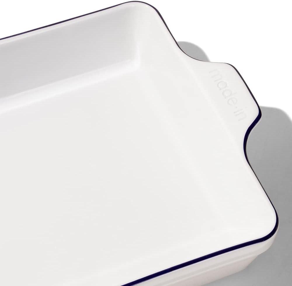 Made In Cookware - Square Baking Dish - White - Hand Crafted Porcelain - Professional Bakeware - Made in France