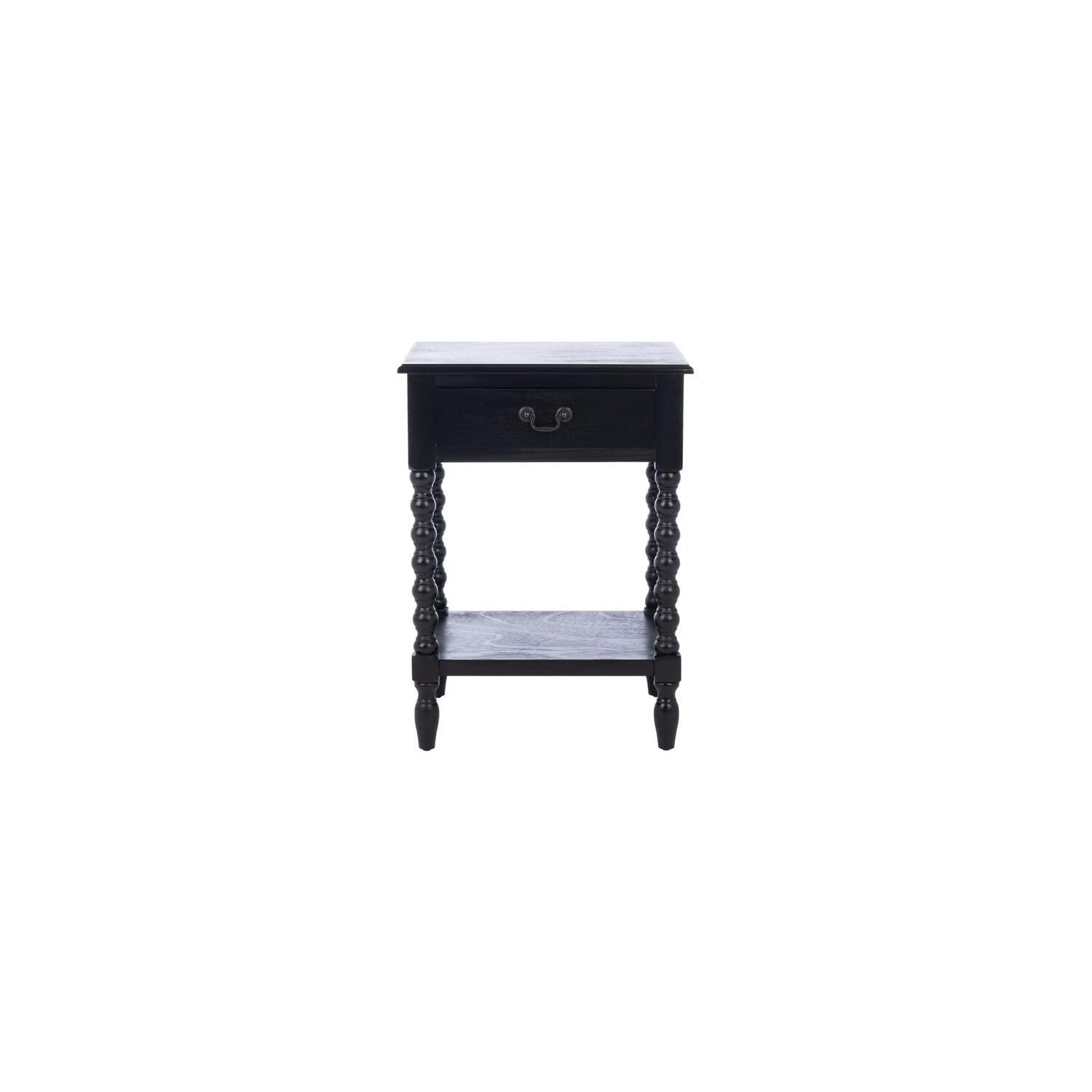Dakota Fields Solid Wood Top End Table with Storage