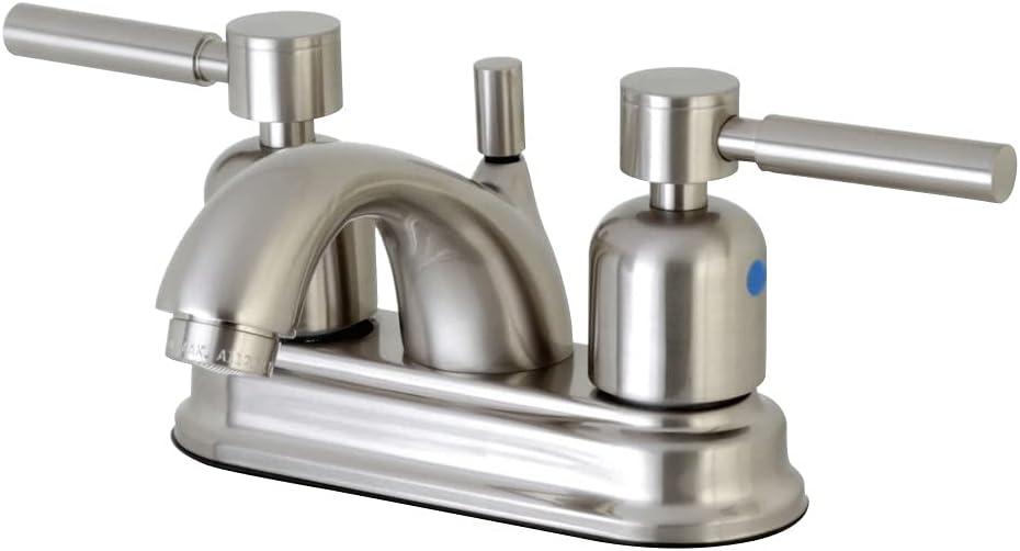 Kingston Brass Kingston Brass Concord Two-Handle 3-Hole Deck Mount 4" Centerset Bathroom Faucet with Plastic Pop-Up FB2601DL