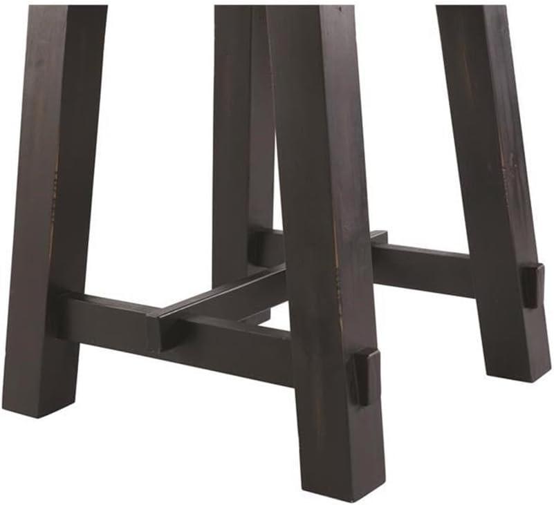 21" Odin Solid Wood Side Table Black - Alaterre Furniture: Mid-Century Modern, Pine Frame