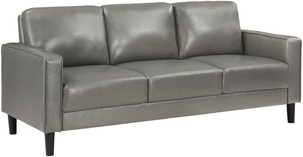 Alma Ruth 3-Piece Upholstered Track Arm Sofa Set Grey