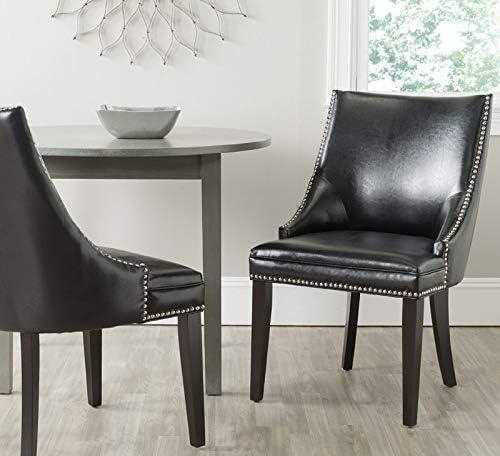 Afton 20"H Side Chair with Nail Heads (Set of 2) - Flat Cream - Safavieh