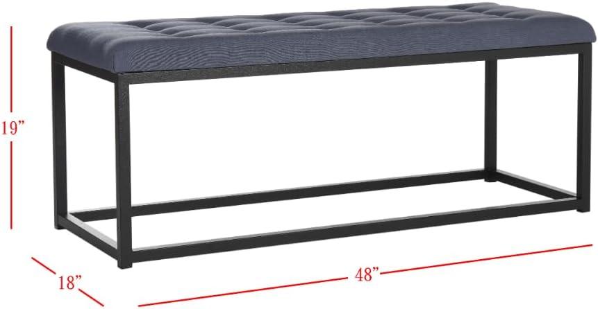 Reynolds Bench - Navy/Black - Safavieh