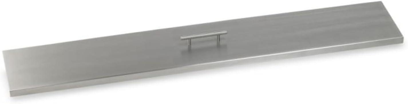 Stainless Steel Rectangular Fire Pit Pan Cover with Chrome Handle