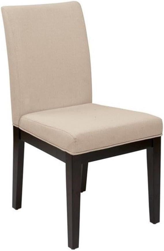 Dakota Parsons Chair Linen - OSP Home Furnishings: Classic Upholstered, Espresso Wood Legs, Easy Clean
