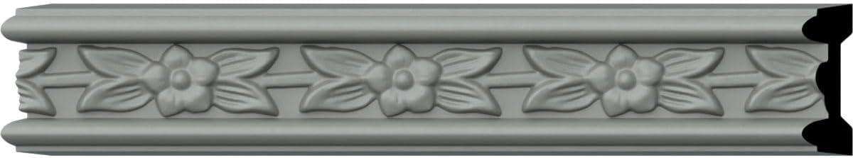 Ekena Millwork 1 7/8"H x 5/8"P x 94 1/2"L, (2 5/8" Repeat), Flower Chair Rail (Set of 8)