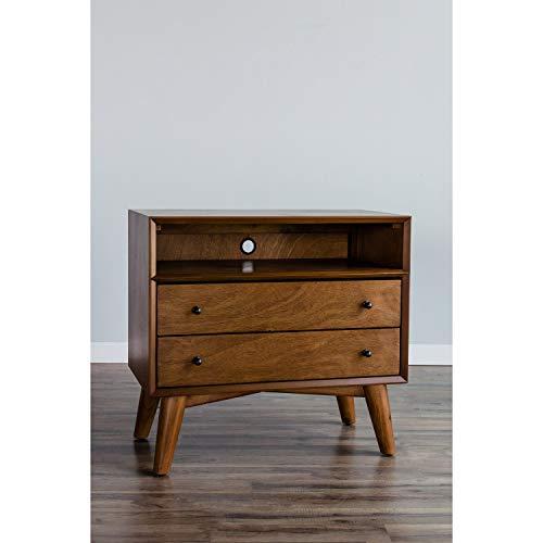 Flynn Grand 28" Brown Mahogany 2-Drawer Nightstand