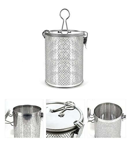 Commercial Grade D 3.9" X H 5.3" Genuine Stainless Steel 18/8 Perforated Strainer - One Touch Lock System - Restaurant & Home Use|Commercial Grade D. 3.9"x H. 5.3" - Genuine 18/8 Stainless Steel Perfo