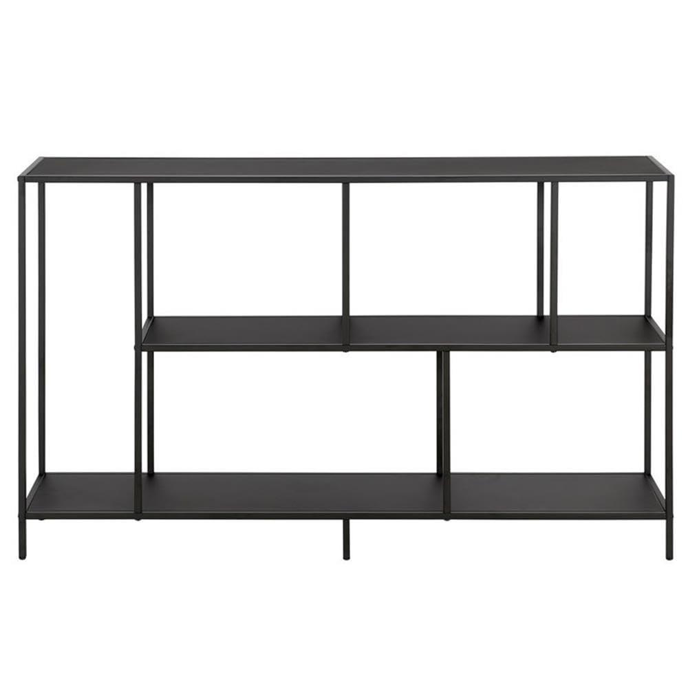 Evelyn&Zoe Winthrop 52" Wide Rectangular Console Table, Blackened Bronze