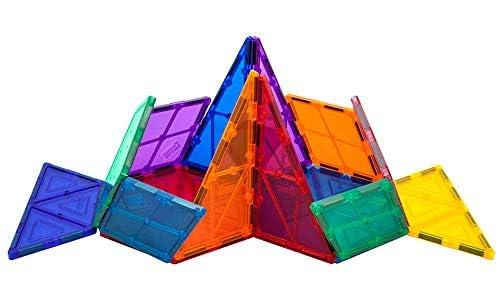 PICASSO-TILES 16 PC Magnetic Tiles, Magnetic Building Blocks for Kids, Magnet for Kids 3+