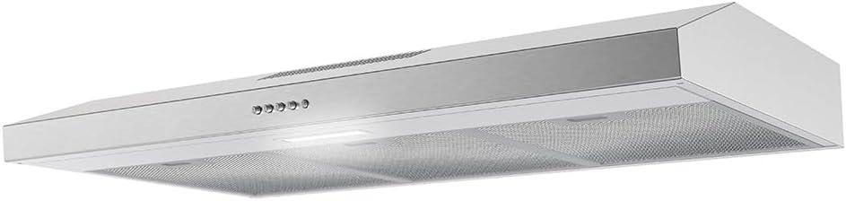Streamline Lagundo 36" 80 Cubic Feet Per Minute Ducted Under Cabinet Range Hood with Mesh Filter and Light Included