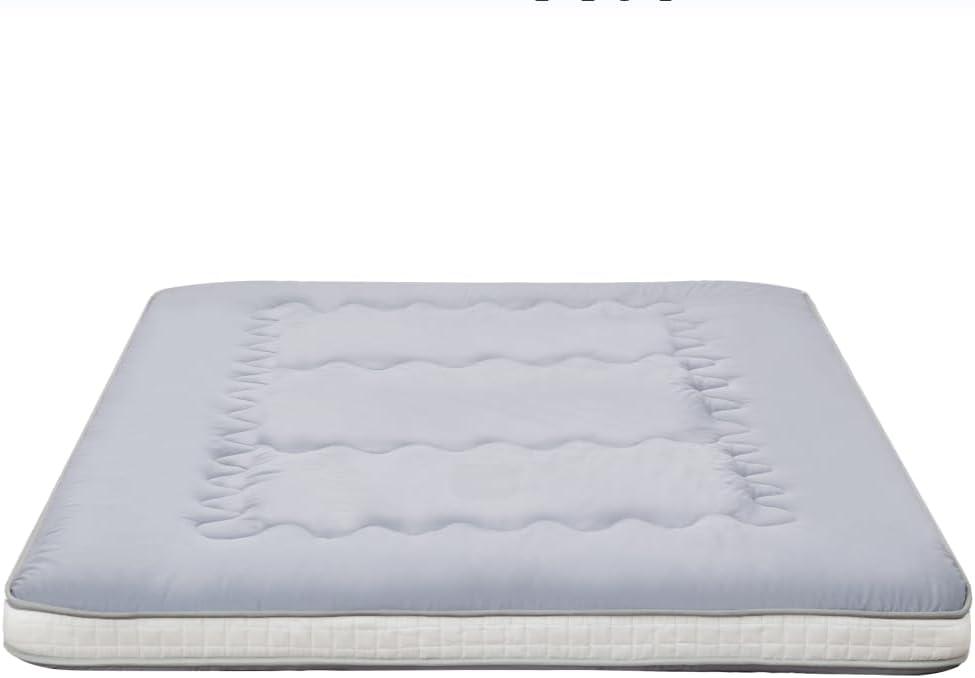 Dr.Futon Japanese Floor Futon Mattress Extra Thick Folding Roll Up Bed Topper Mat for Guest,Lounger and Tavel