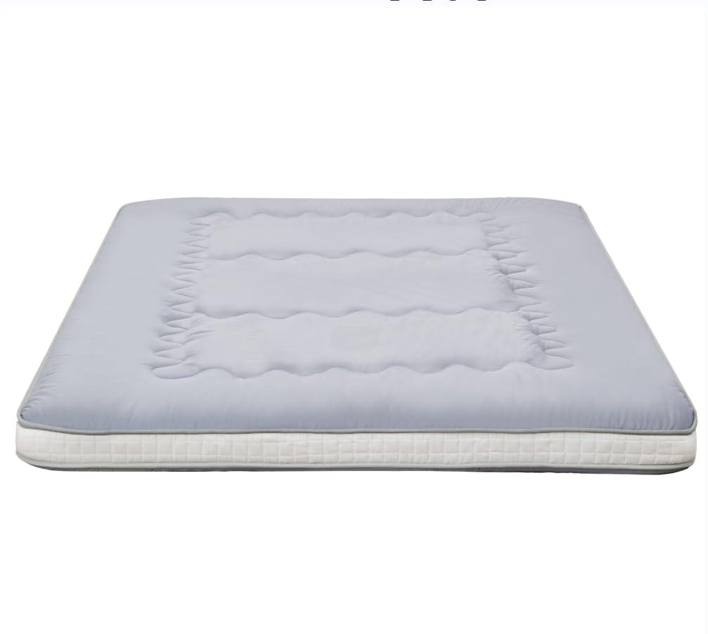 Dr.Futon Japanese Floor Futon Mattress Extra Thick Folding Roll Up Bed Topper Mat for Guest,Lounger and Tavel