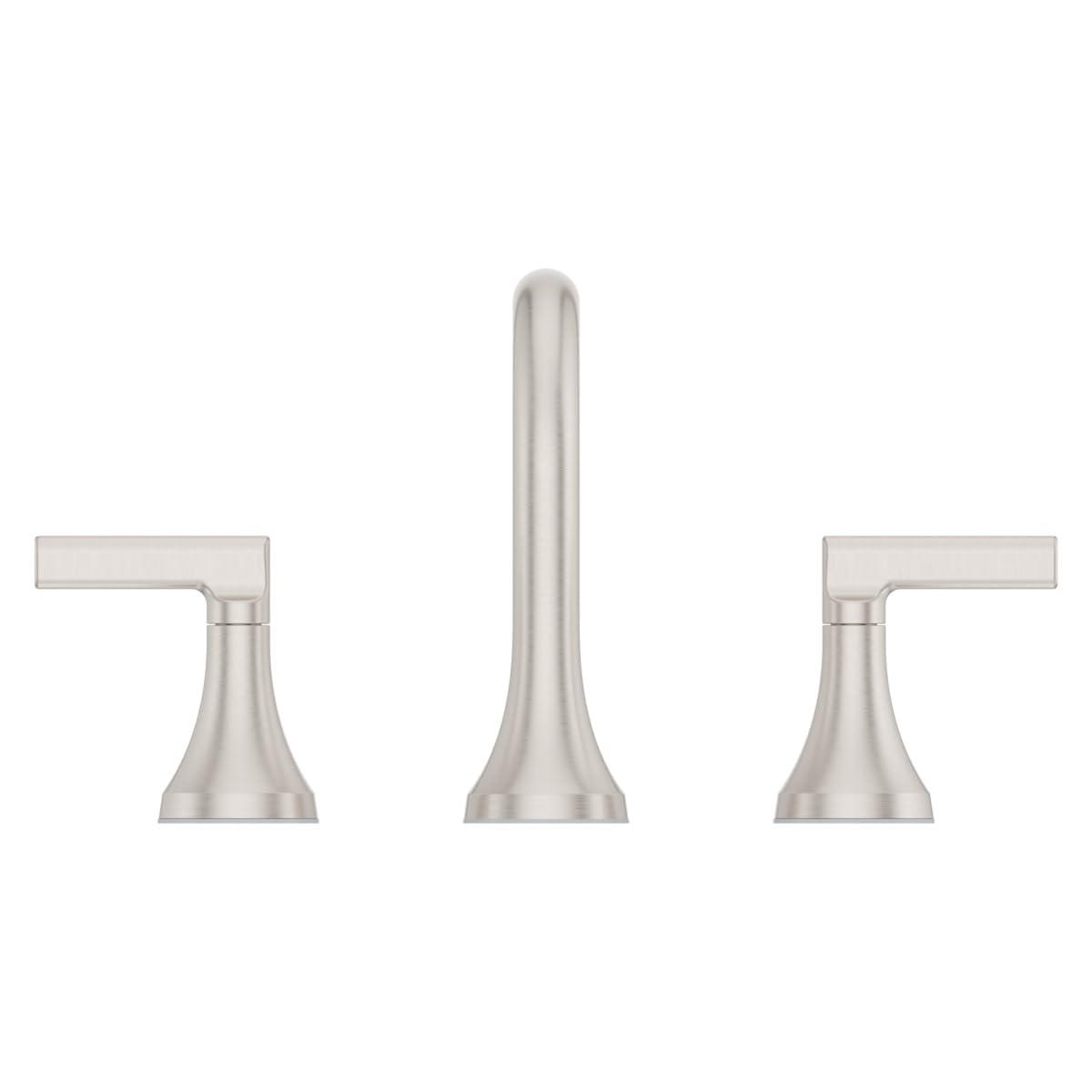 Vedra 8 in. Widespread Double Handle High Arc Bathroom Faucet with Drain Kit Included in Matte Black