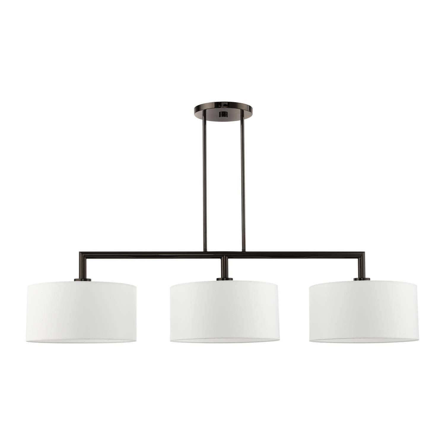 Livex Lighting Meridian 3 - Light Chandelier in  Black Chrome