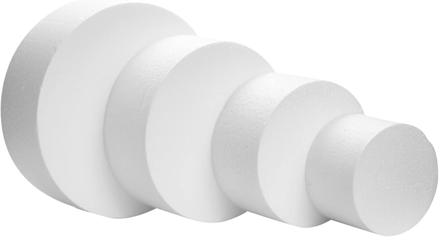 4 Pack Foam Cake Dummy for Decorating and Wedding Display,Sculpture,Modeling DIY Arts,Kids Class,Floral