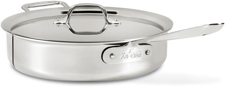 Stainless Steel 4-Quart Tri-Ply Sauté Pan with Lid