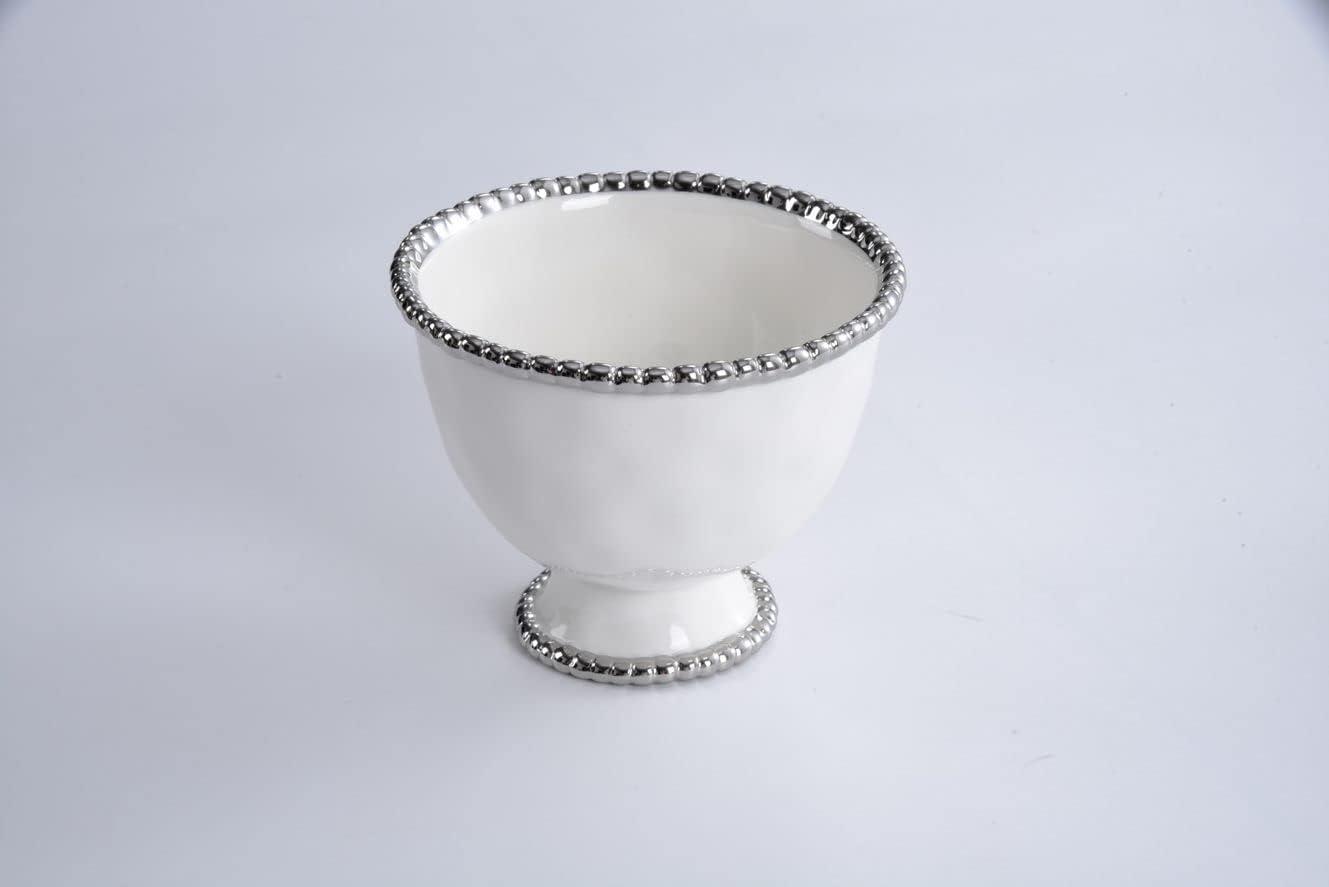 Pampa Bay Silver Salerno Small Footed Bowl