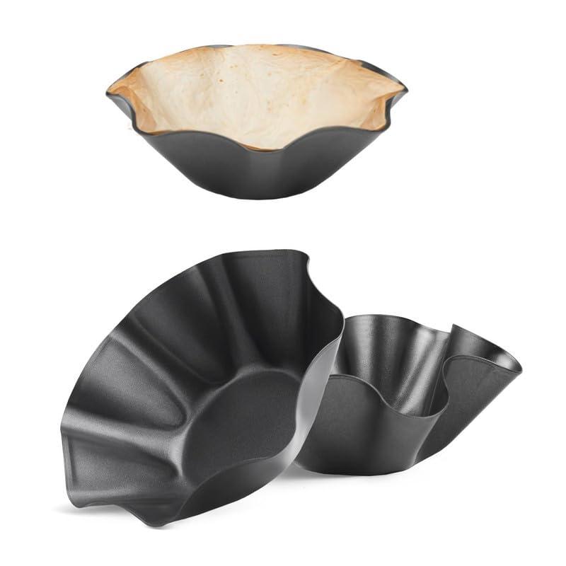 RUVINCE taco bowl shell maker: Large-Nonstick 3-Pack Tortilla Bowl Maker - Craft Perfect Taco Bowls & Salad Shells for Home Cooking & Entertaining
