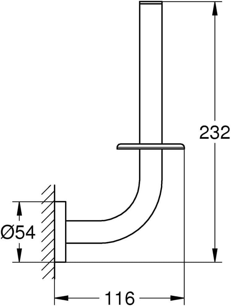 Chrome Modern Wall-Mounted Spare Toilet Paper Holder