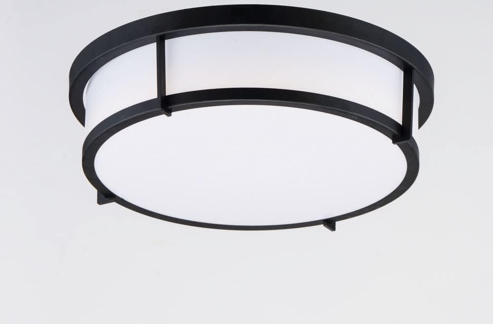 Maxim 10270WTBK 17 in. Rogue 3 Light Black Flush Mount Ceiling Light