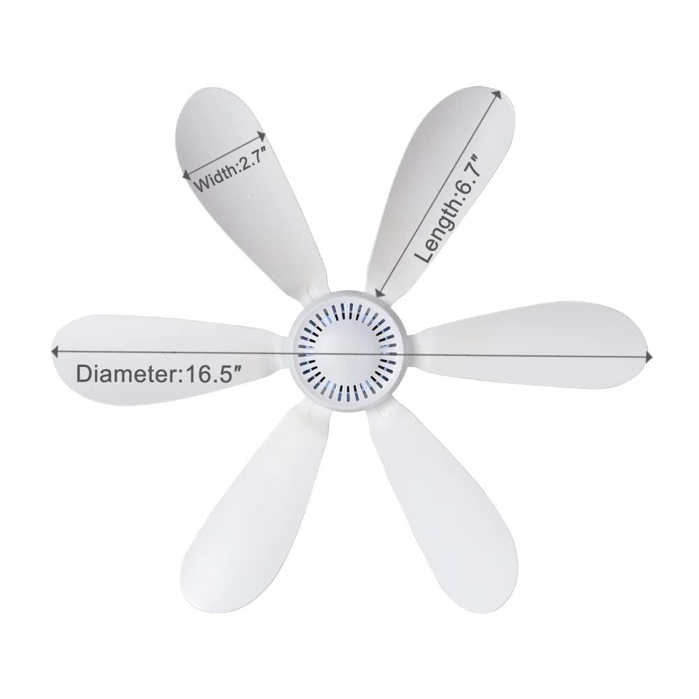 USB Mini Small Ceiling Fan quiet Camping RV Fans Emergency Portable Outdoor Hanging Gazebo Canopy Dorm Fans Silent For Tent,Hiking,Outages Home Room with Remote Battery operated,Power Bank powered