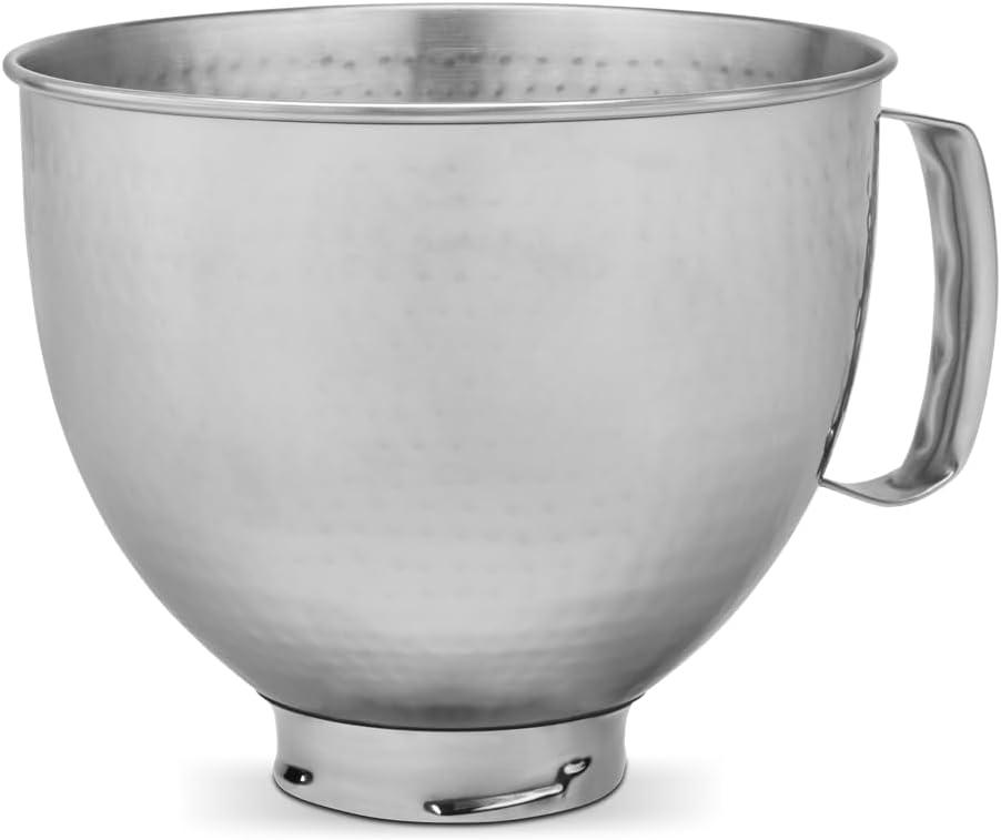 KitchenAid 5 Quart Tilt Head Hammered Stainless Steel Bowl, KSM5SSBHM