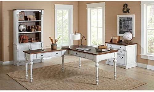 78" Durham 3 Shelf Bookcase with Lower Doors White - Martin Furniture: Cottage Style, Metal Hardware