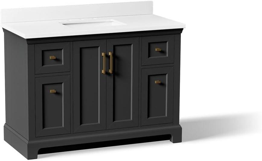 Charlemont 48 In. Bathroom Vanity Cabinet With Sink And Quartz Top