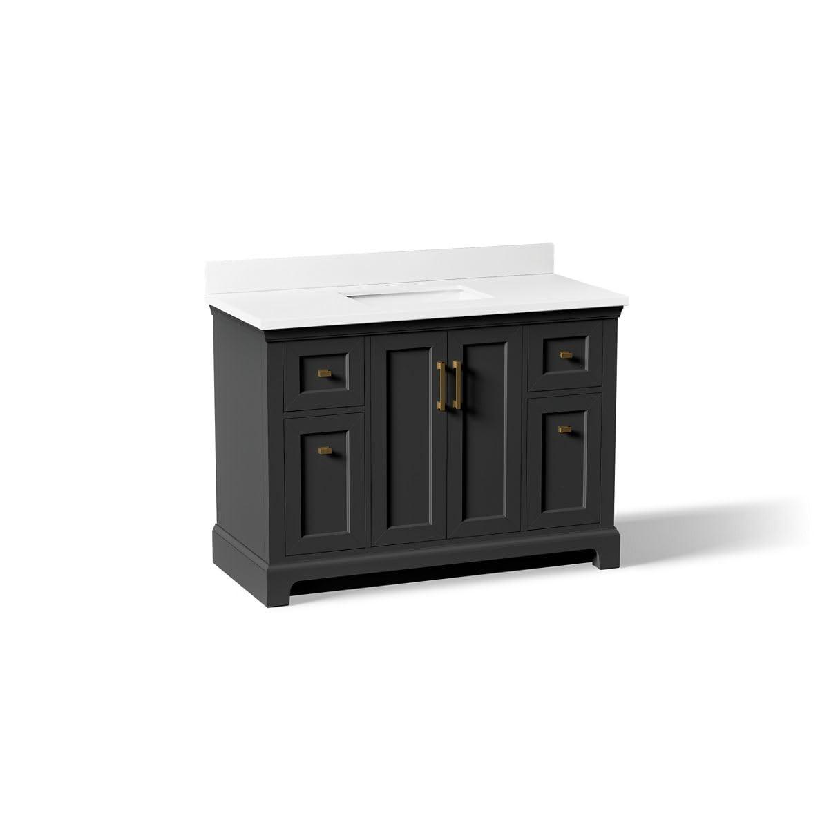 Charlemont 48 In. Bathroom Vanity Cabinet With Sink And Quartz Top