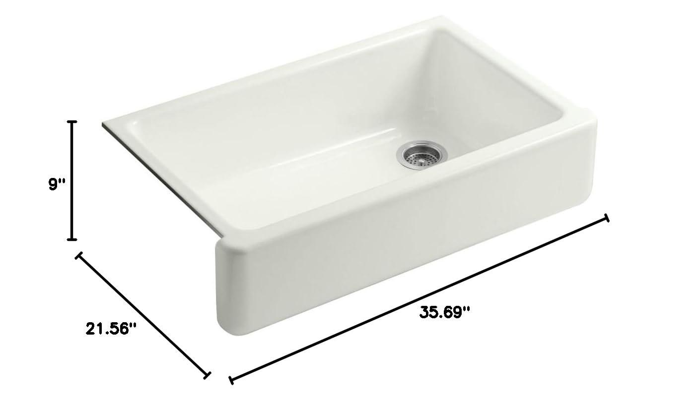 Whitehaven® Self-Trimming 36" L x 22" W Farmhouse Kitchen Sink