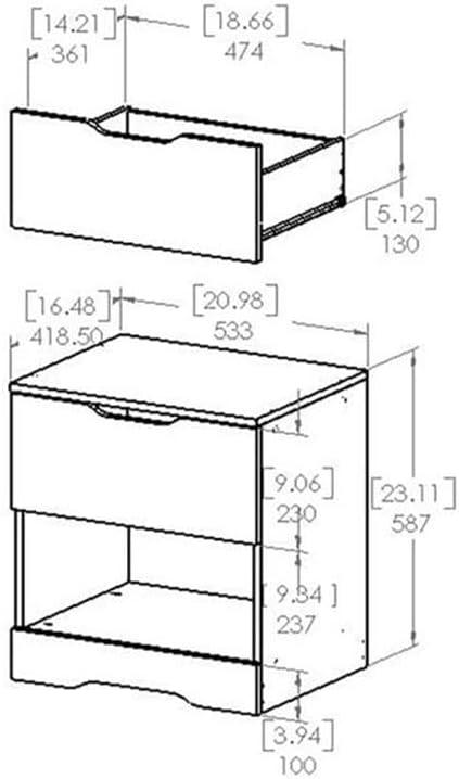 Holland 1 Drawer Nightstand