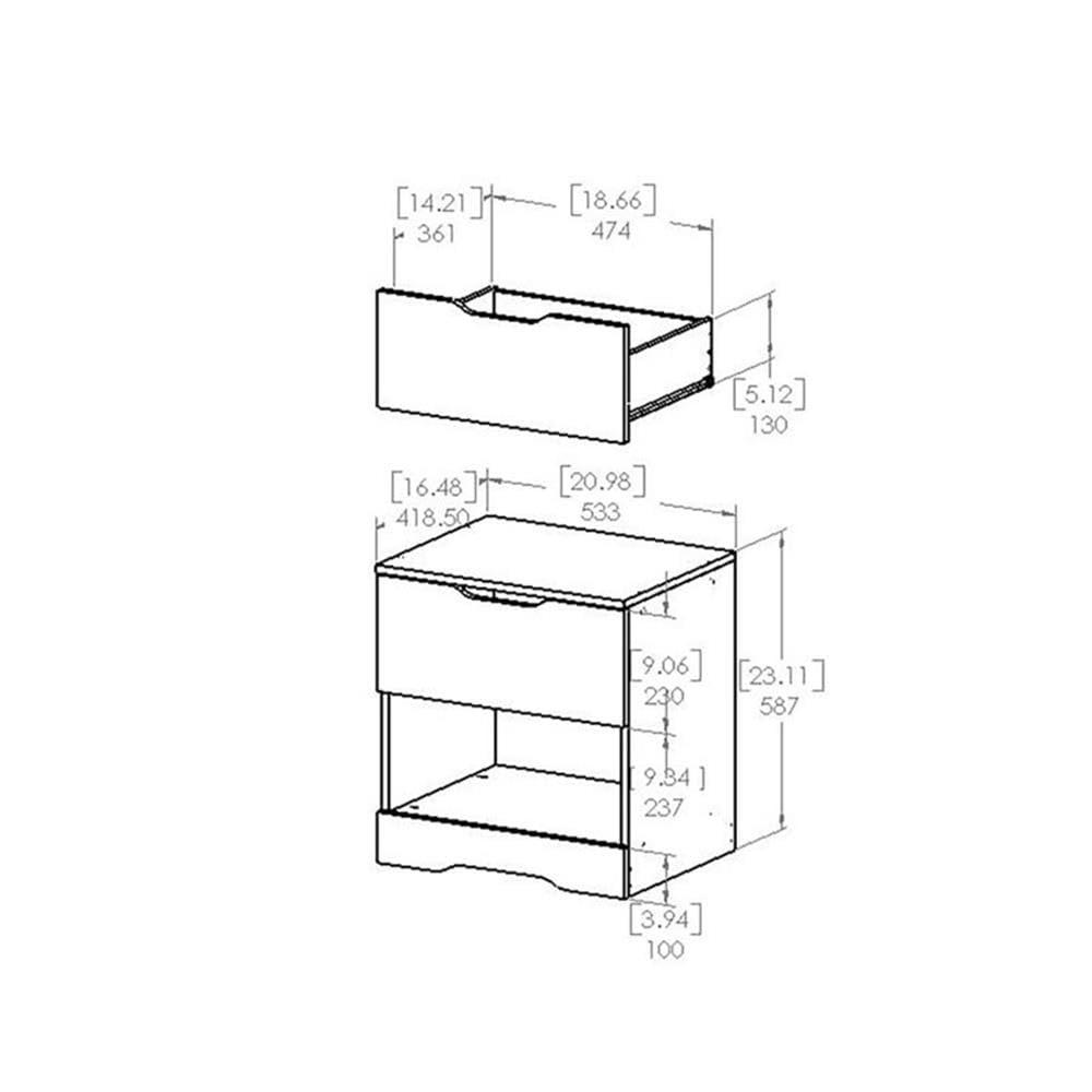 Holland 1 Drawer Nightstand