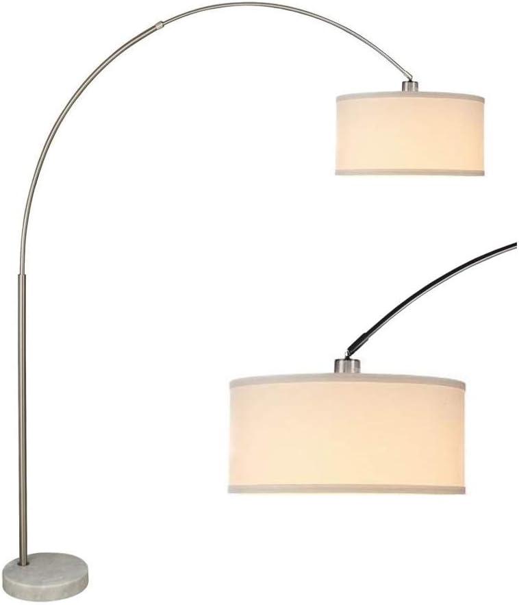 Milton Green Stars Sophia Adjustable 81-Inch Arc Floor Lamp with Marble Base-Color:Gray